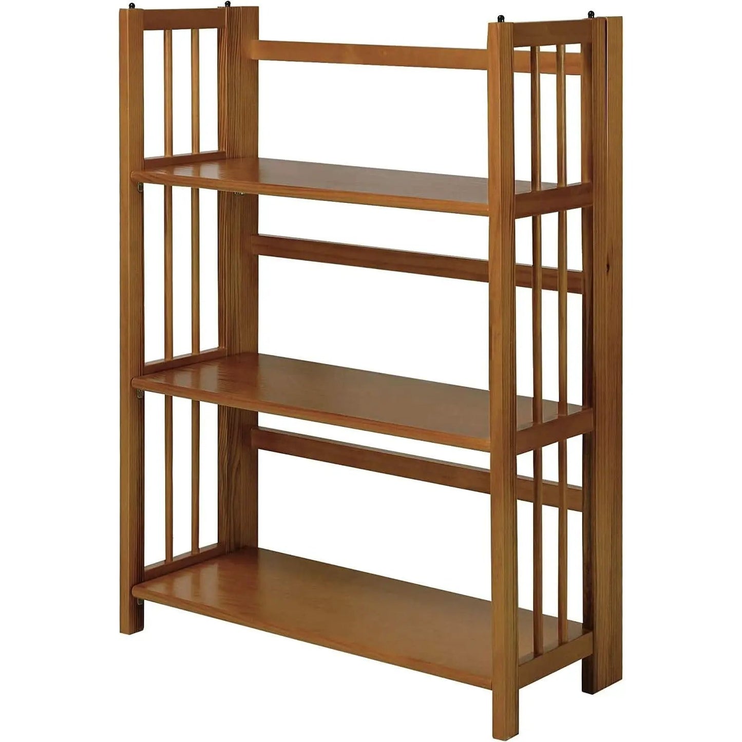 Chestnut Three Shelf Stackable Bookcase Solid Wood from PriceLows™