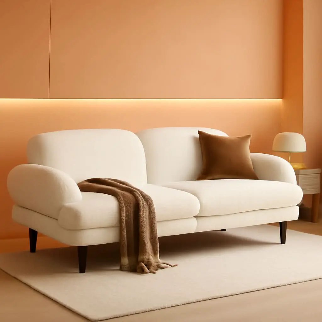 Beige Seventy Nine Inches Futon Sofa Bed Convertible from PriceLows™