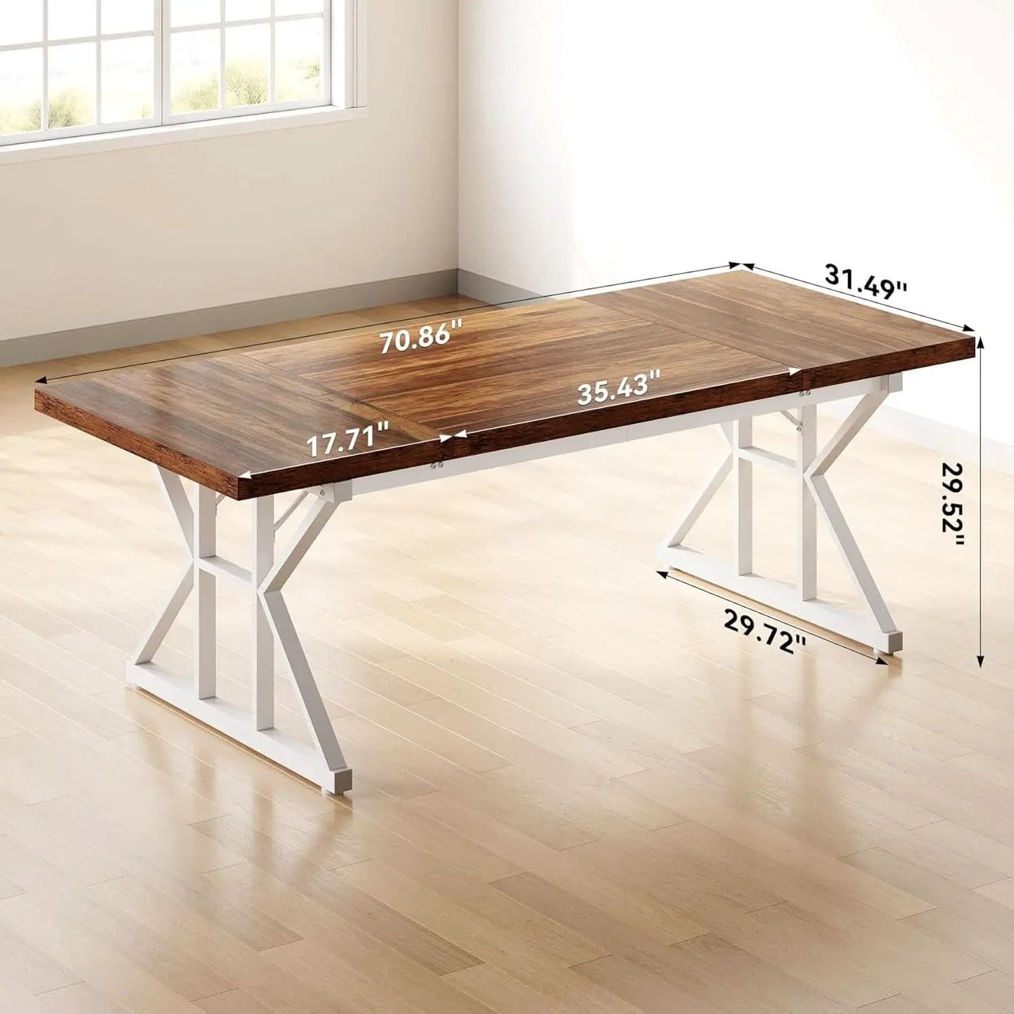 Spacious 70.8 Inch Wooden Executive Desk For Home Office from PriceLows™