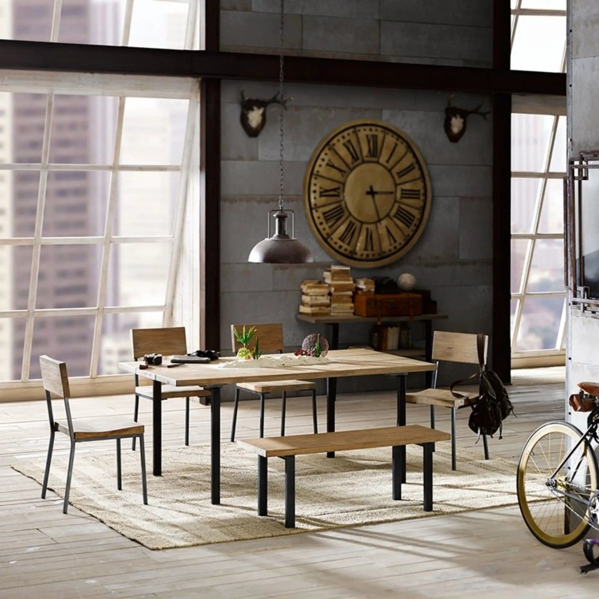 Tacoma Dining Chair (Set of 2) | Chair Set | Steel & Metal | Gray