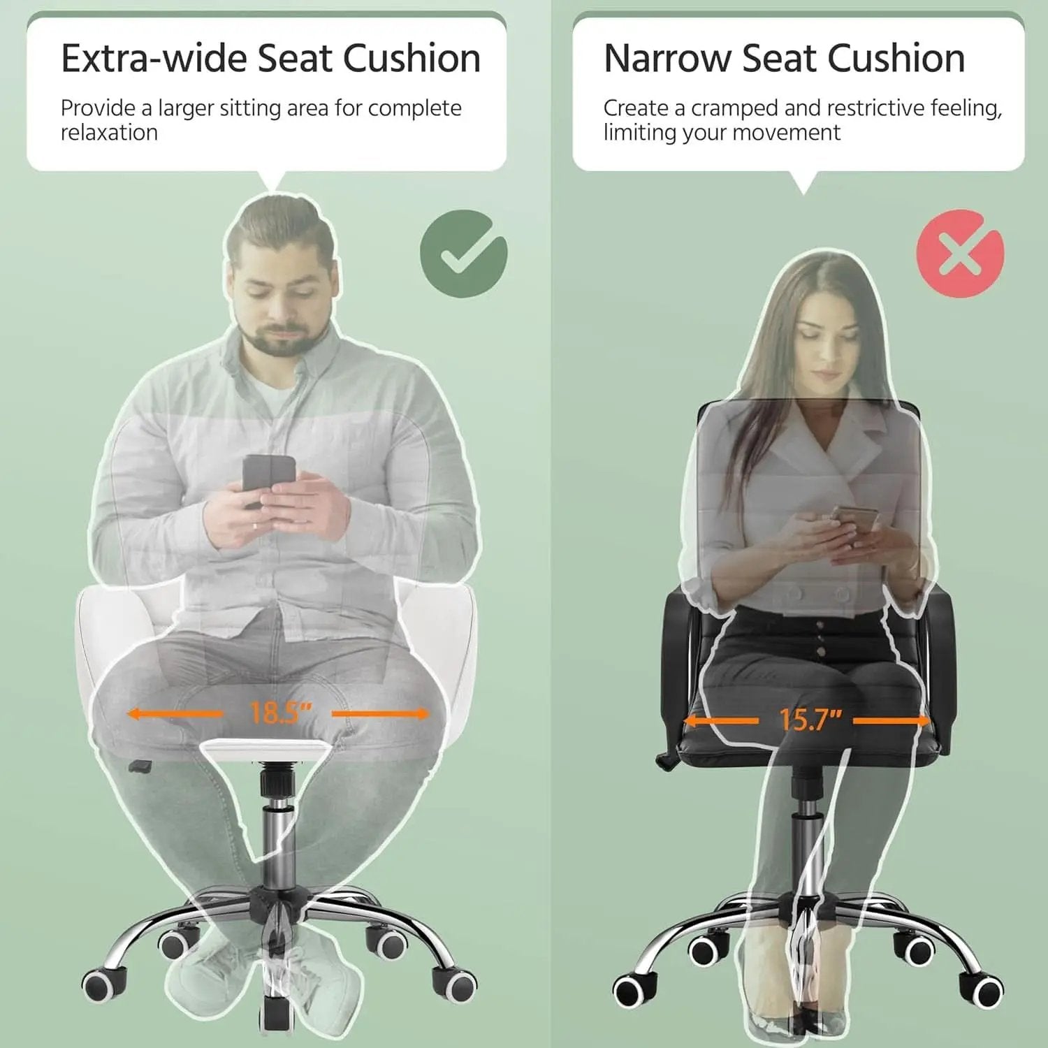 Ergonomic Faux Leather Office Chair White Adjustable from PriceLows™