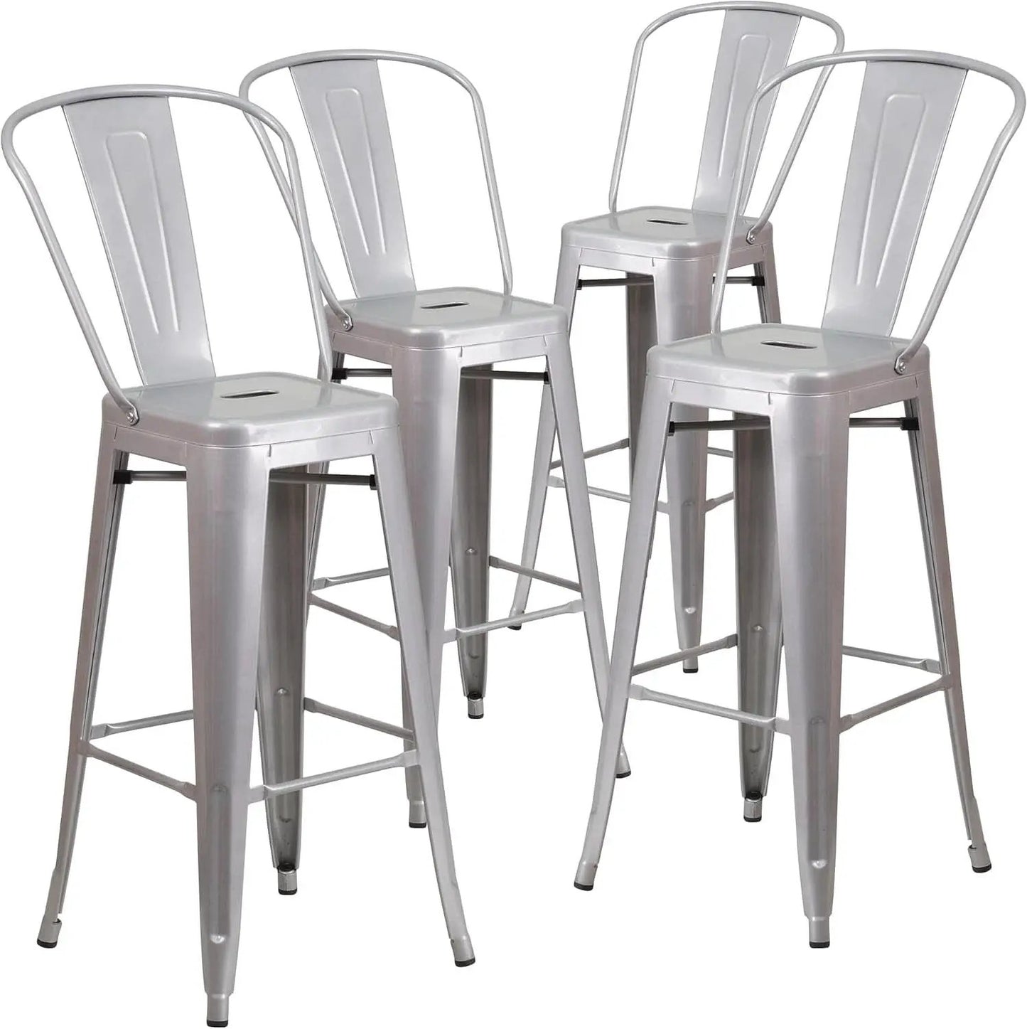 Commercial Grade Metal Barstool Set for Indoor Outdoor Use from PriceLows™