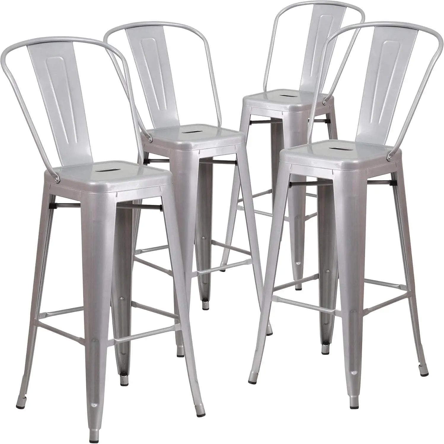 Commercial Grade Metal Barstool Set for Indoor Outdoor Use from PriceLows™
