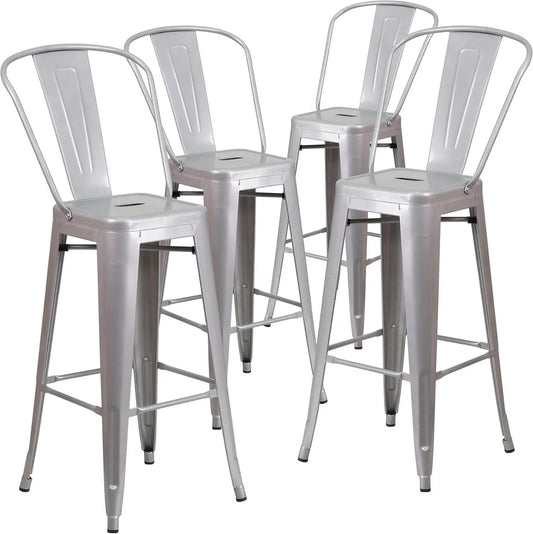 Commercial Grade Metal Barstool Set for Indoor Outdoor Use from PriceLows™