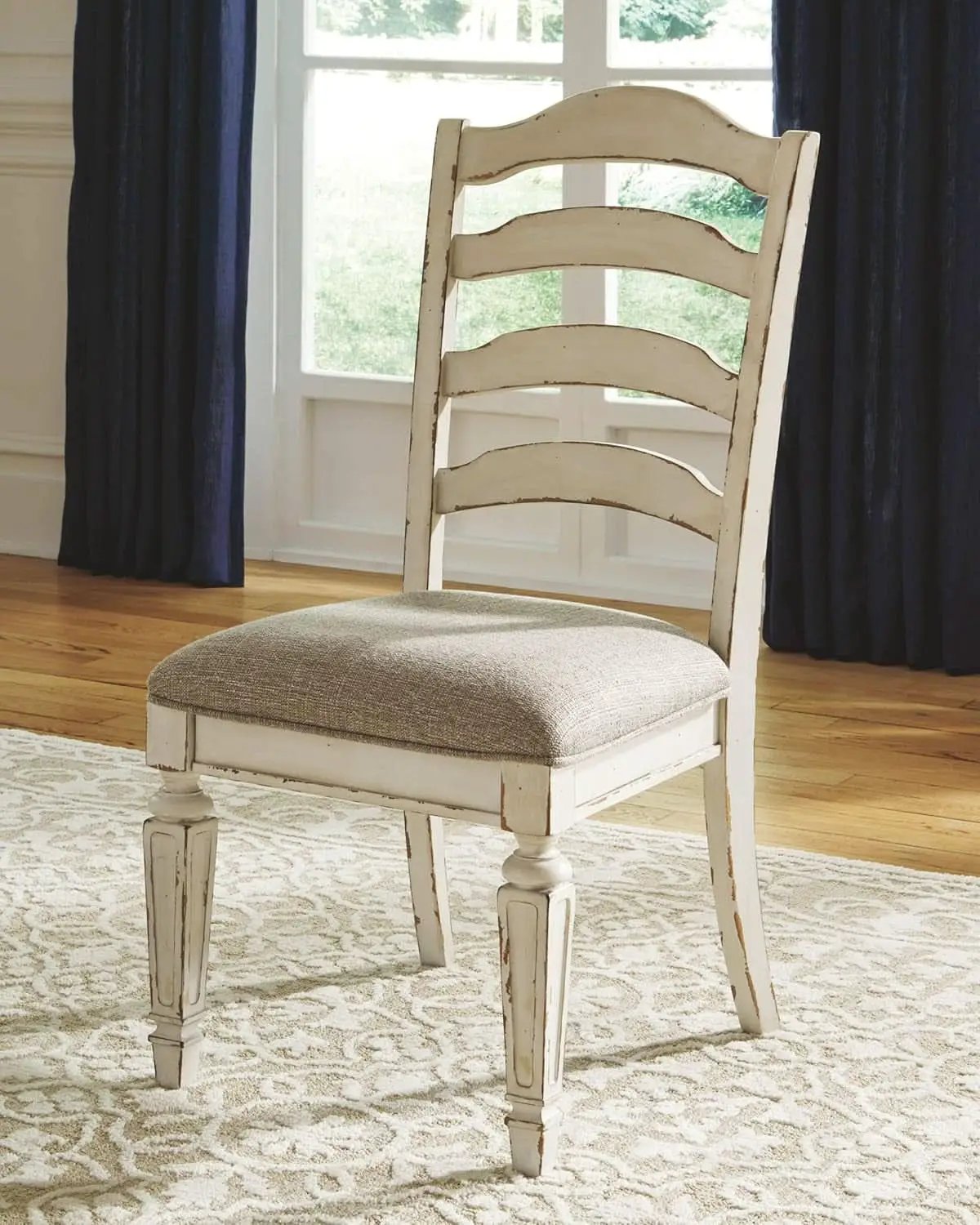 Upholstered Dining Chairs Set, Antique White, 2 Count from PriceLows™