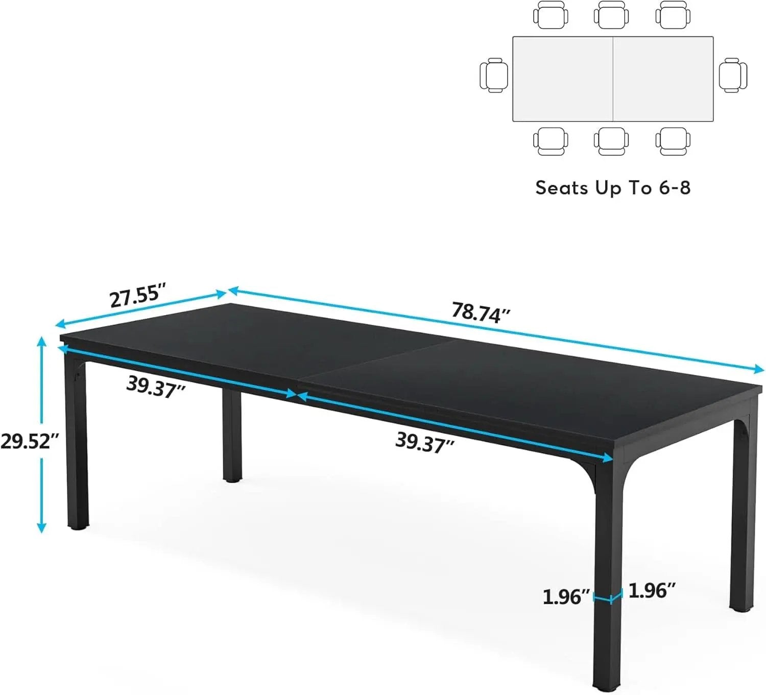 78.7 Inch Ultra Long Industrial Grade Two Person Desk from PriceLows™