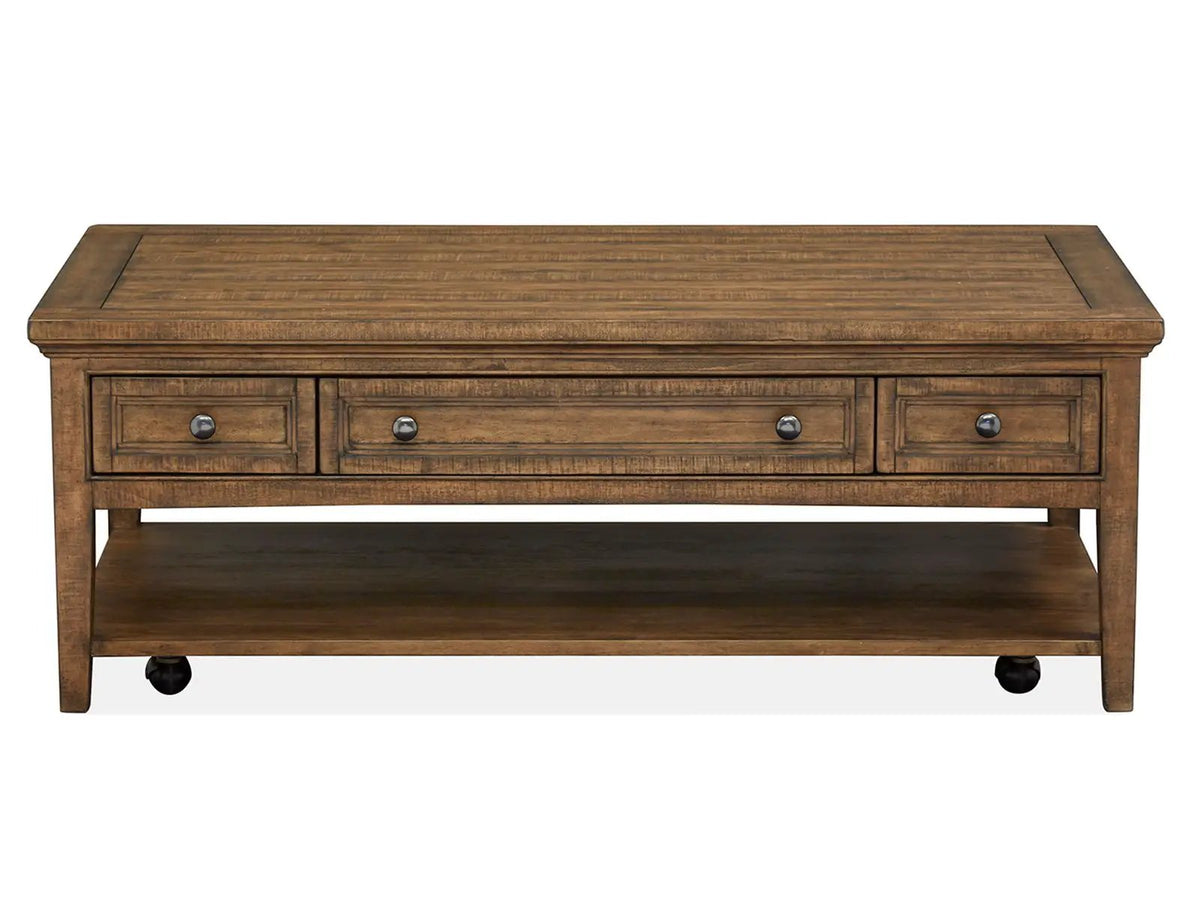 Bay Creek Rectangular End Table | Classic Styling | 26 Inch Width | Stunning Hardware