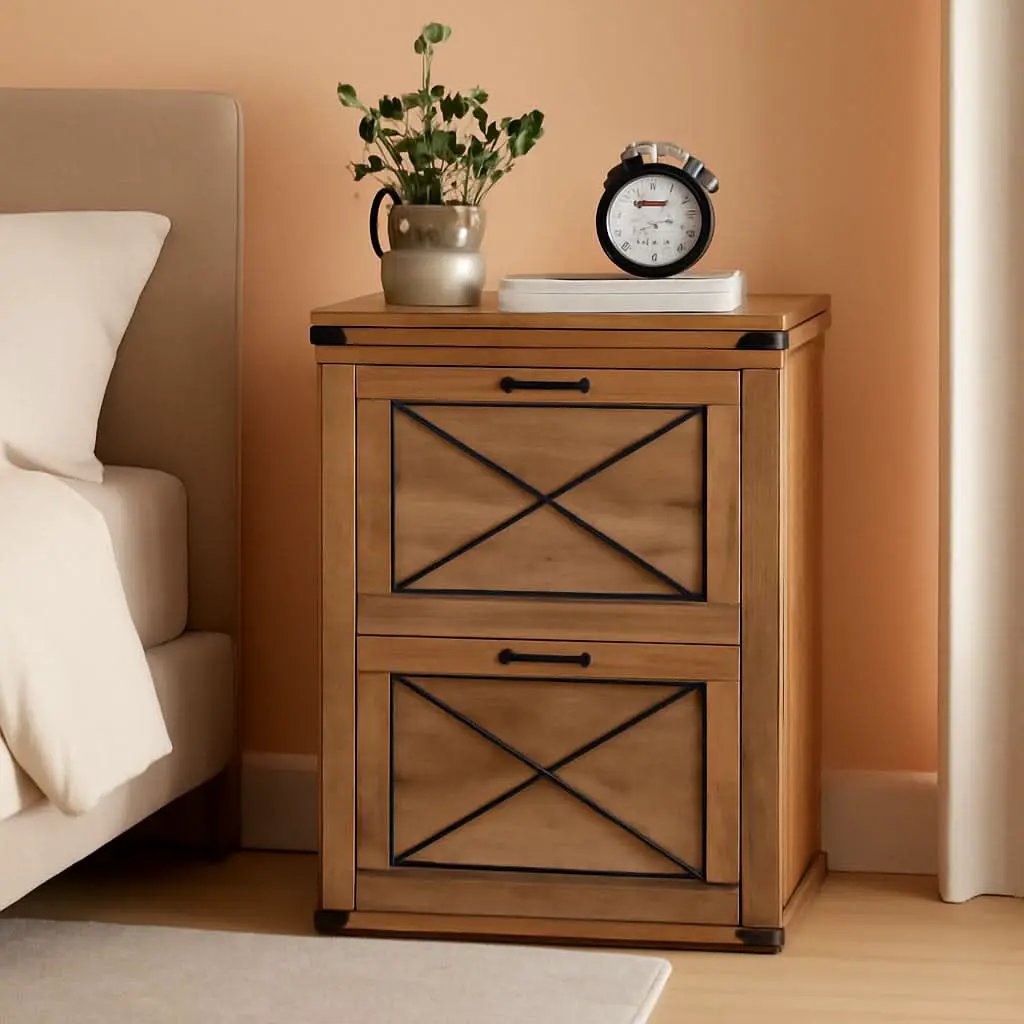 File Cabinet With 2 File Drawers Fits A4 Letter Size Home Office from PriceLows™