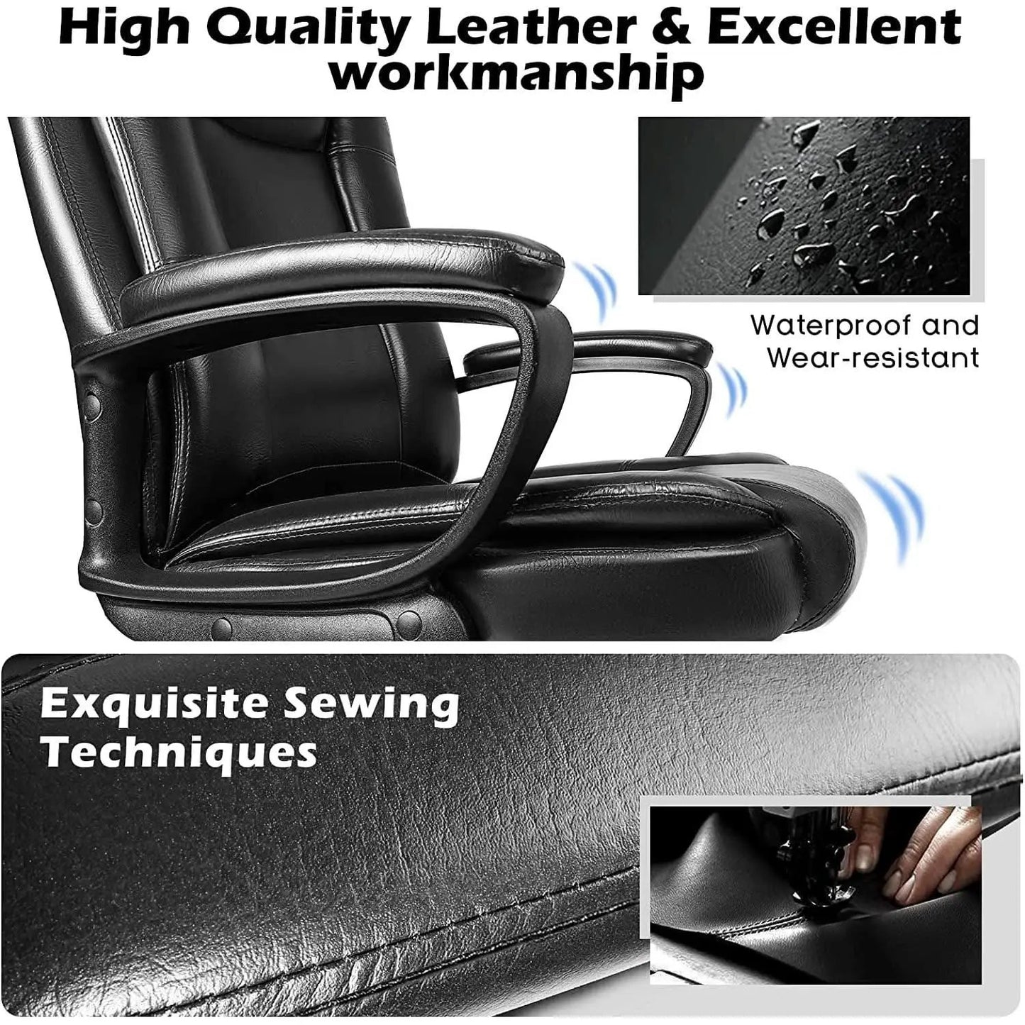 Ergonomic Executive Chair Lumbar Support Height Adjustable from PriceLows™