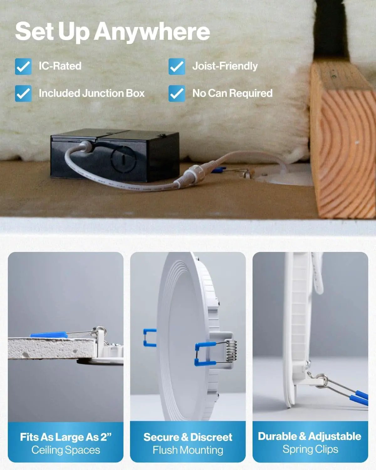 4 Inch Thin Dimmable LED Recessed Light 5000K Daylight from PriceLows™