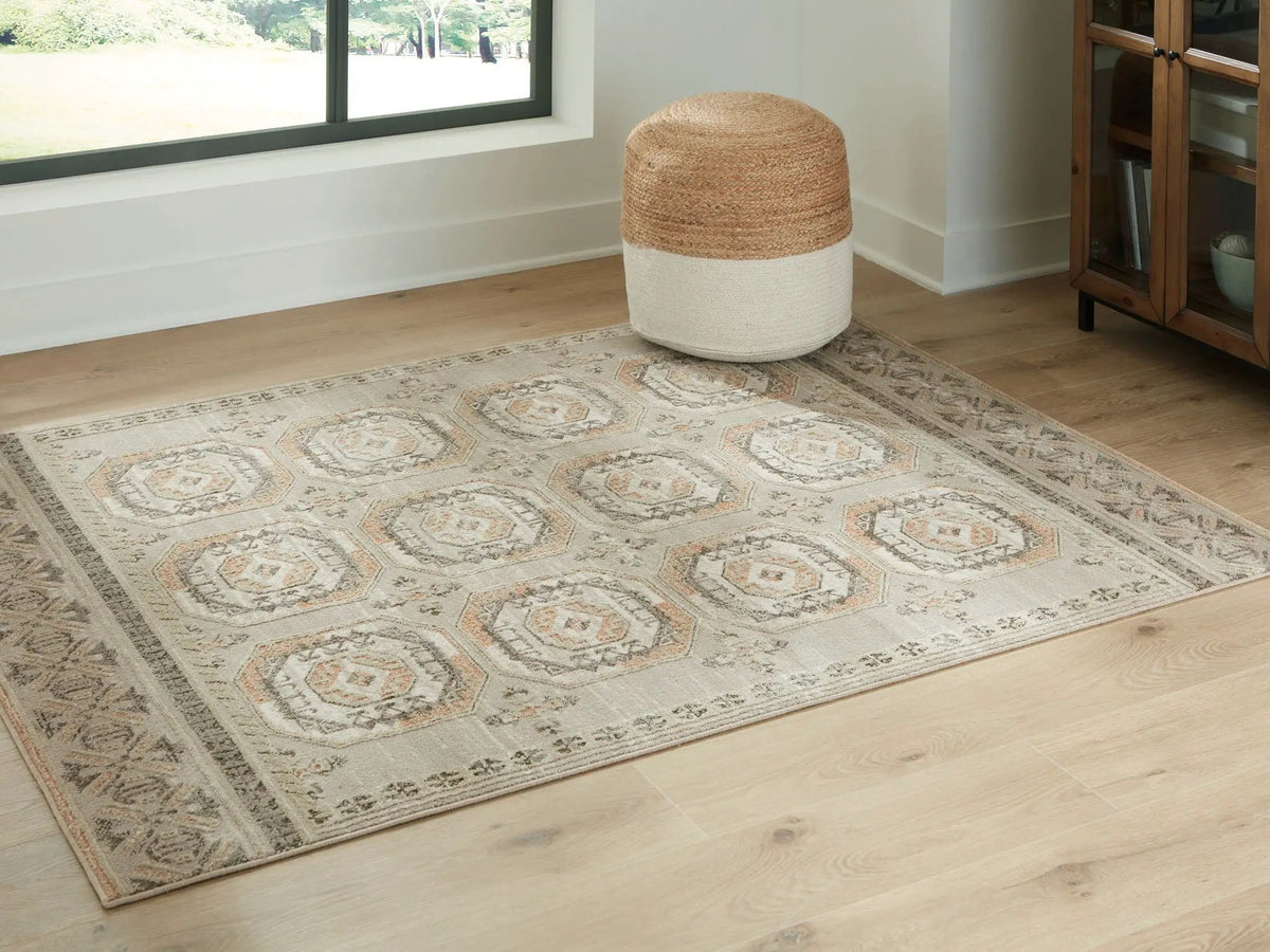 Bachby Area Rug | 94 x 119 Inch | Classic Medallion Pattern | Old And New Motifs