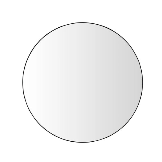 Wall Circular Framed Vanity Mirror For Bathroom, Living Room Decor - | 36 x 36 x 0.75 in | Metal & Aluminum | Black