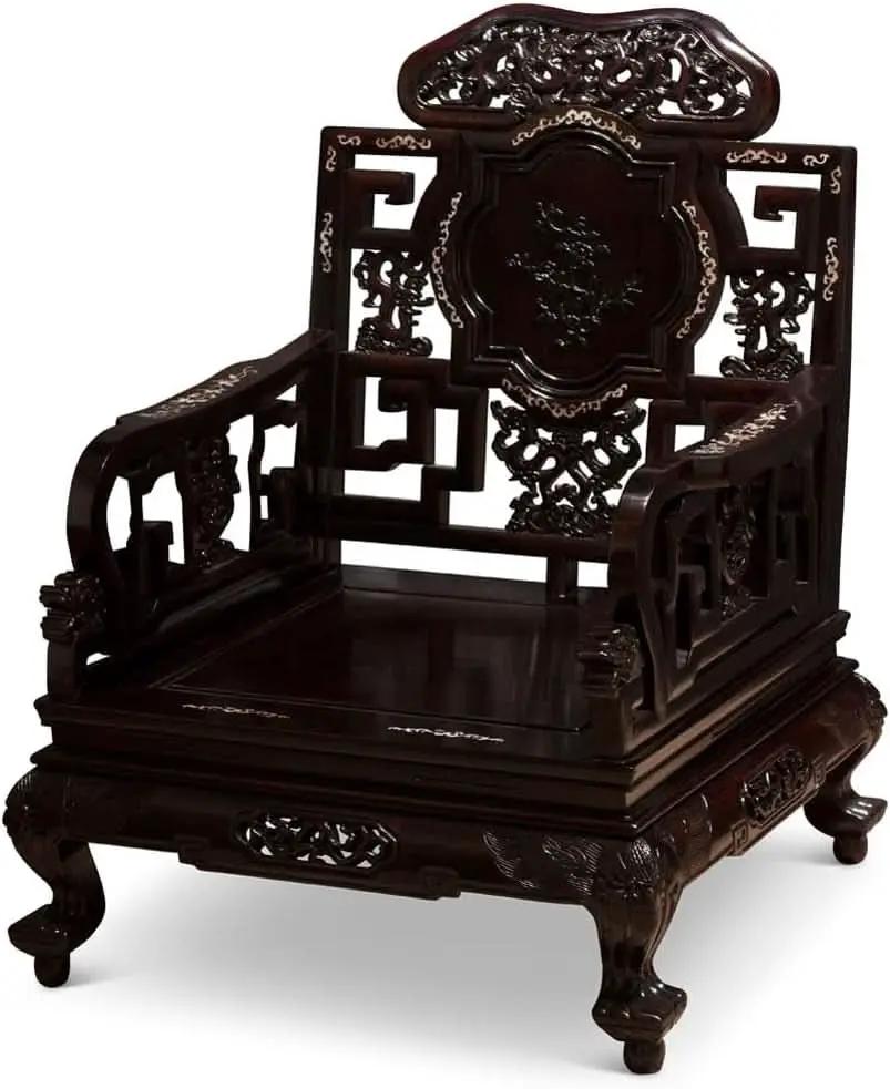 Dark Cherry Rosewood Mother Pearl Motif Living Room Set from PriceLows™