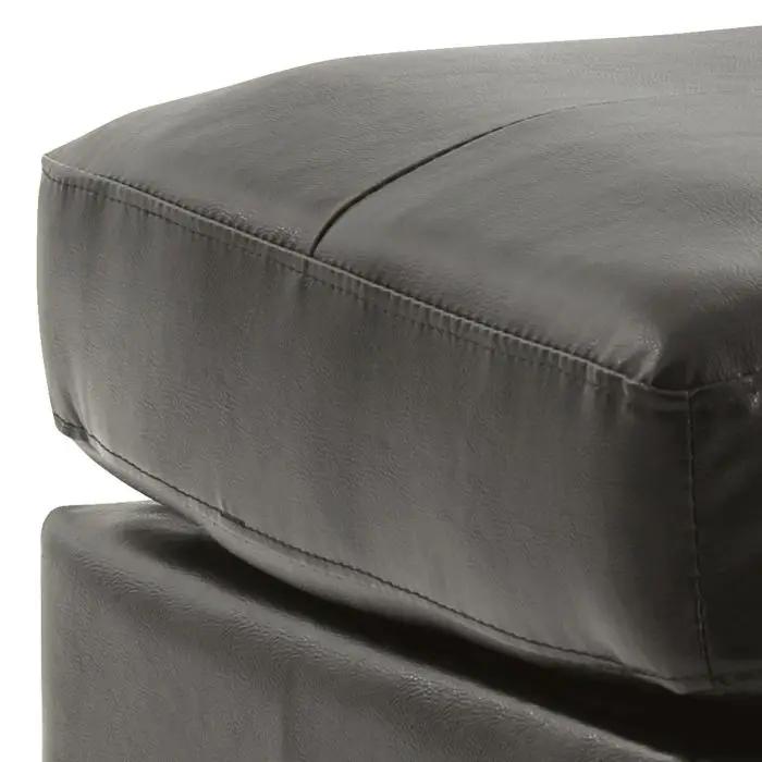 Tufted Ottoman | Compact Two Seater | White Finish | 23 In