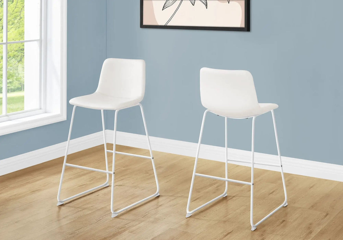 Bar Height Office Chair | Standing Desk Chair | Slim Metal Frame | Contemporary Design