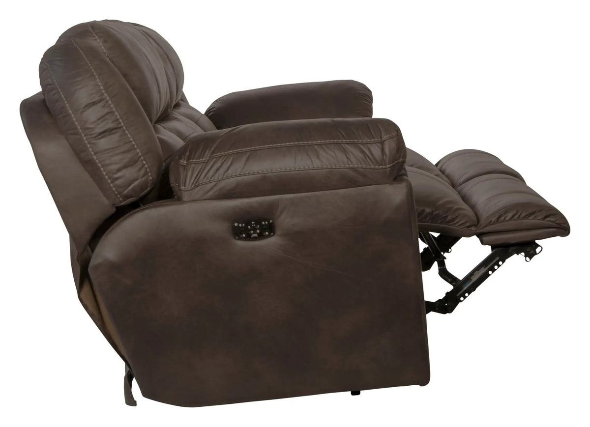 Ferrington Power Lay Flat Reclining Sofa with Power Adjustable Headrest & Lumbar | 2 Pieces | Polyester & Fabric | Living Room