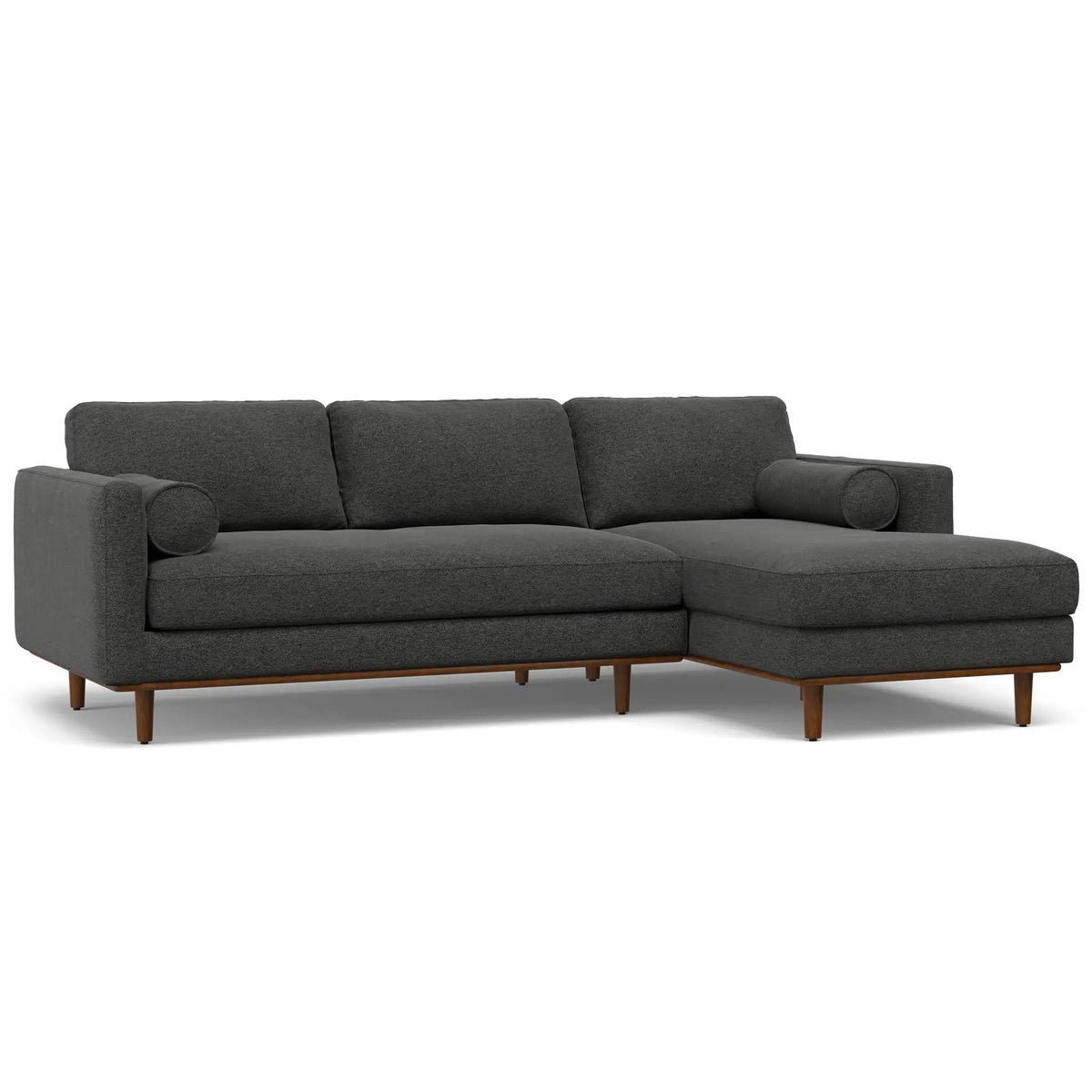 Morrison Upholstered Sectional Sofa | Genuine Aniline Leather | Chaise Cushions | 102.2 Inch Length