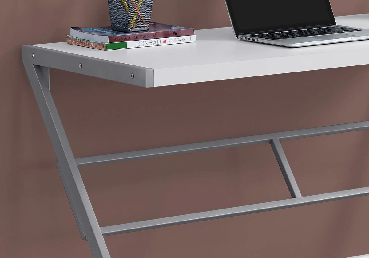 Z-Shaped Base Computer Desk | 48 Inch Width | Laminated Top | Chic Modern Design