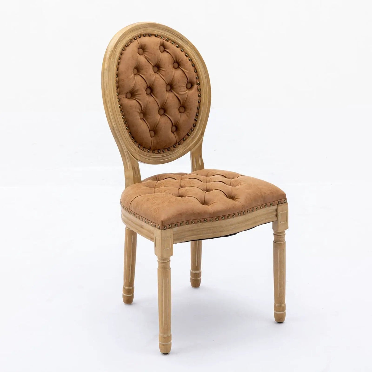 French Style Dining Chairs | Solid Wood Frame | Antique Painting | Hand-Pulled Buckle Decoration