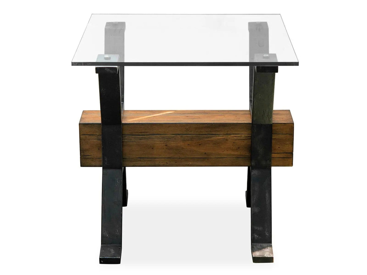 Sawyer Rectangular Table | 2 Pieces | Glass & Iron | Living Room