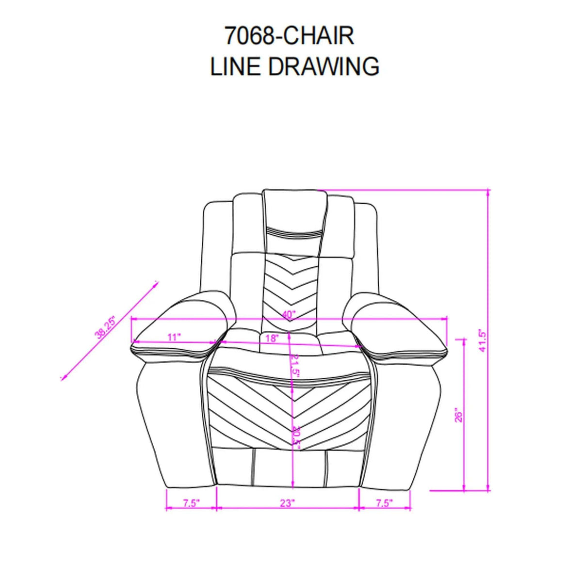 Raize Power Recliner With LED Functionality Reclining Chair | 42 x 38.25 x 39.75 in | Polyester & Fabric | Gray