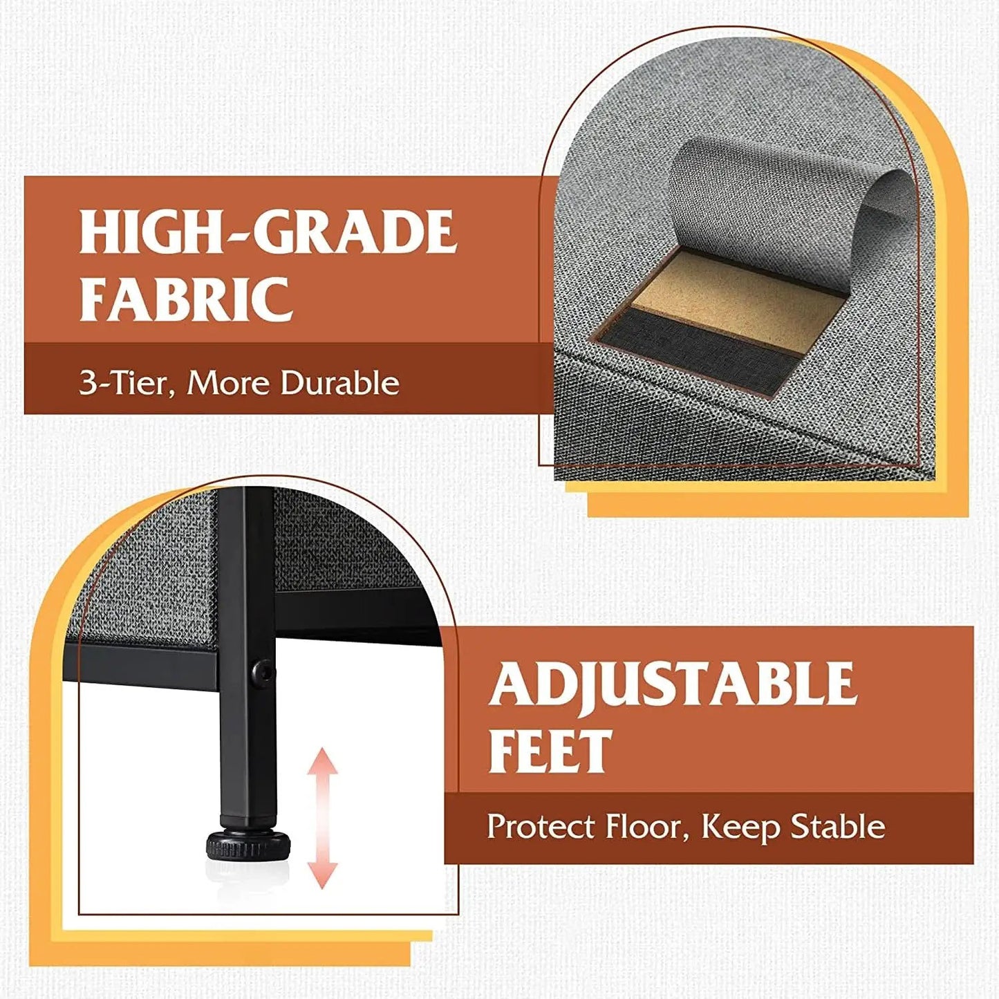 Fabric Dresser With TV Stand 8 Drawer Bedroom Storage from PriceLows™