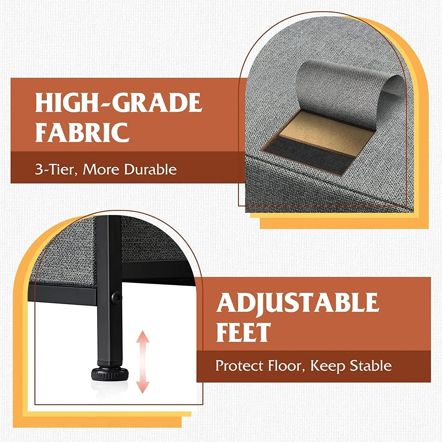 Fabric Dresser With TV Stand 8 Drawer Bedroom Storage from PriceLows™