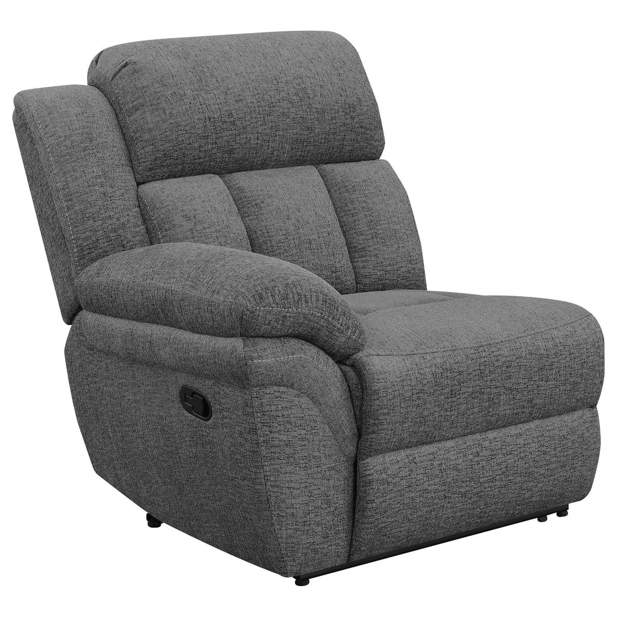 Bahrain 5-piece Upholstered Home Theater Seating Reclining Chair & Console | 5-Piece Set | Living Room Furniture | Charcoal