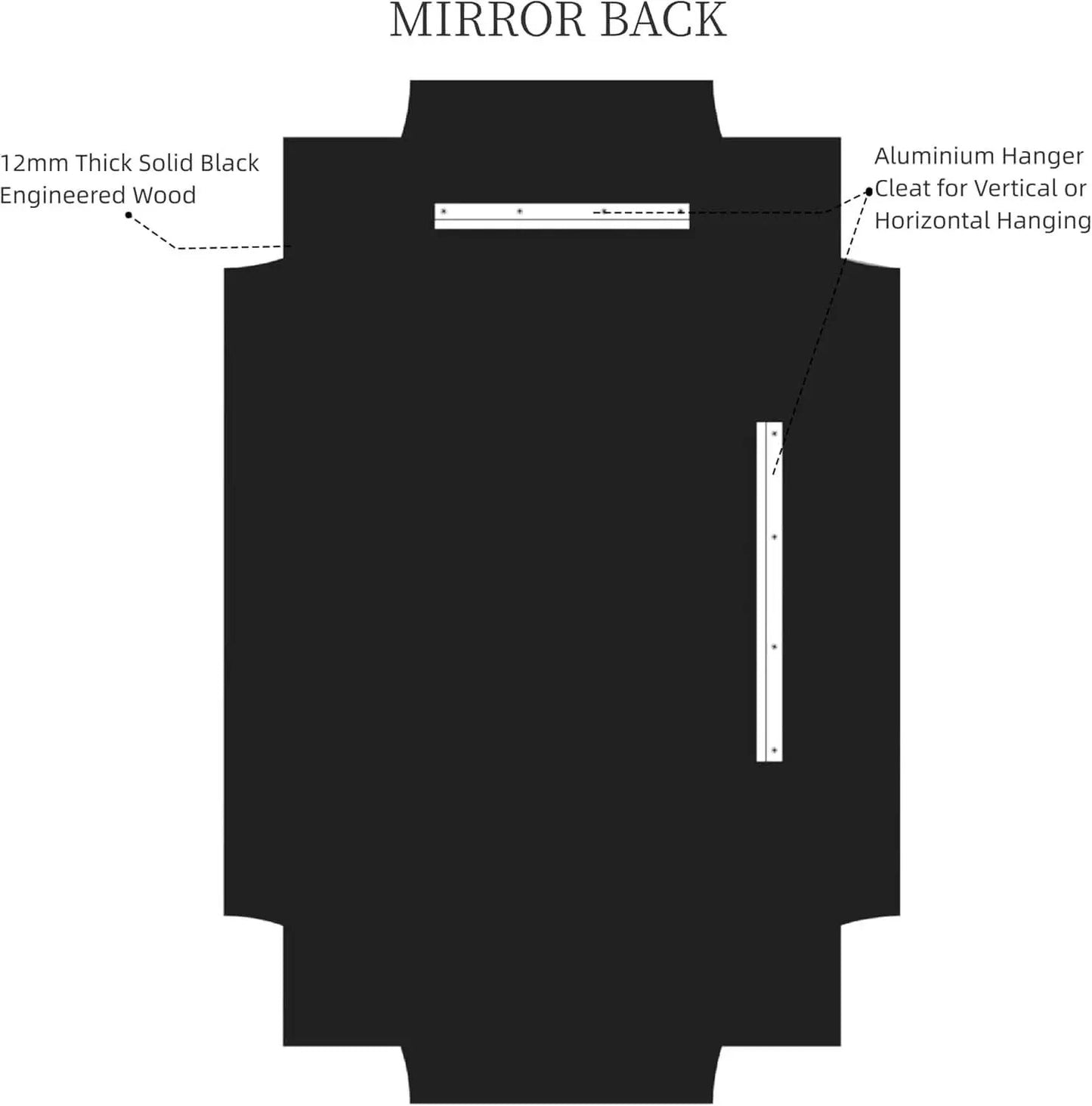 32x48 Inch Gold Wall Mirror Beveled Full Length Mirror from PriceLows™