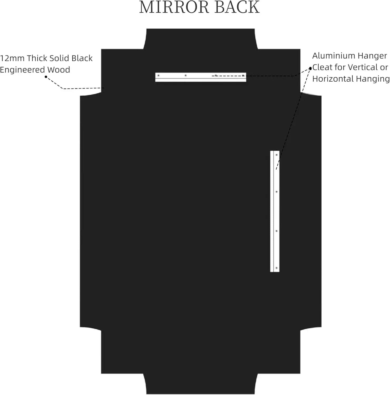 32x48 Inch Gold Wall Mirror Beveled Full Length Mirror from PriceLows™
