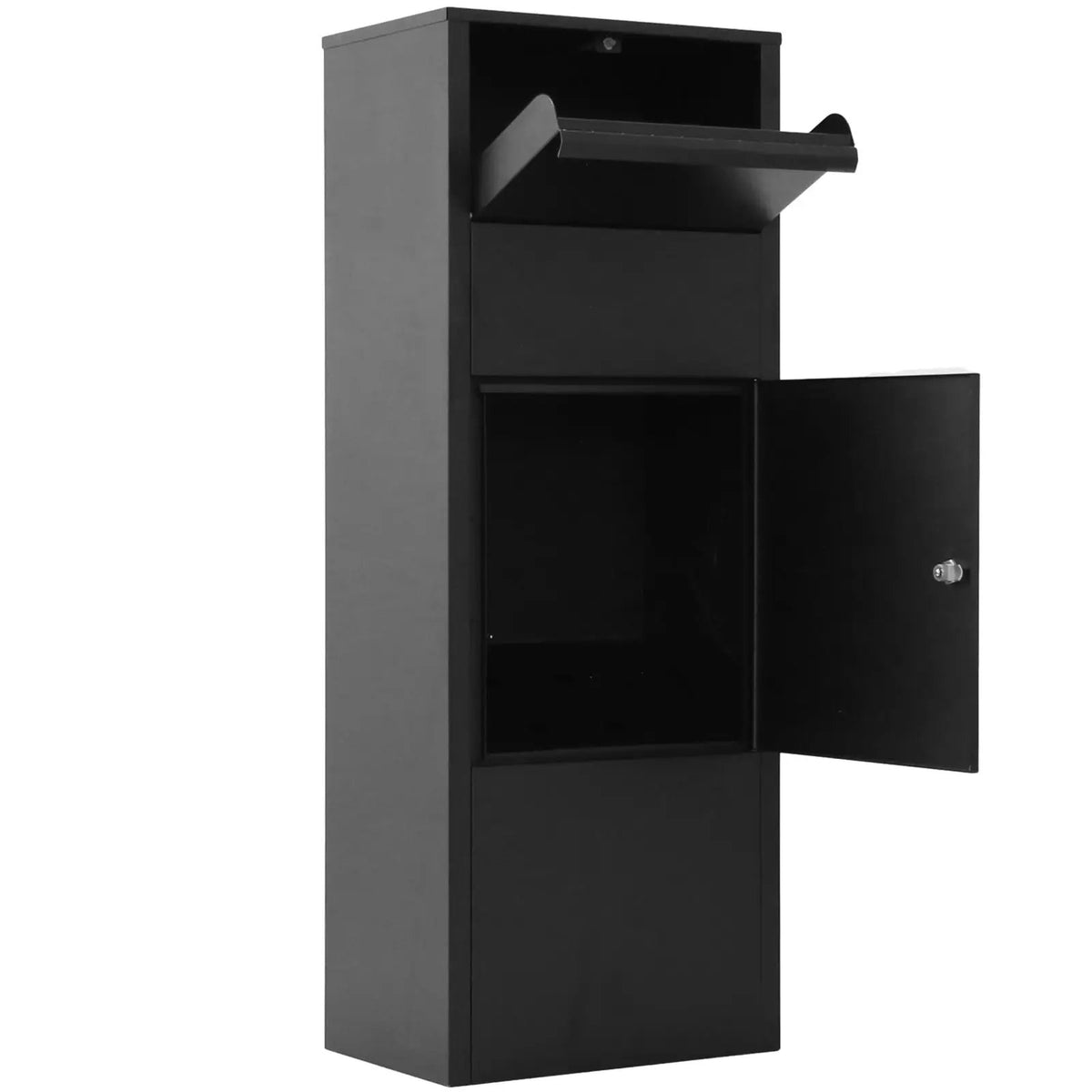 Freestanding Parcel Drop Box | Lockable Door | Weatherproof | Black