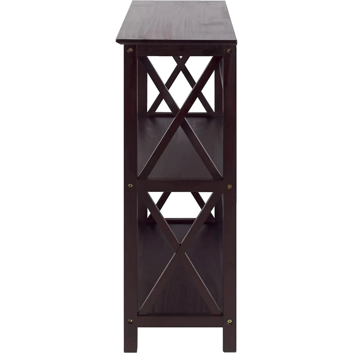 Three-Shelf Solid Wood Bookcase For Home Office Storage from PriceLows™