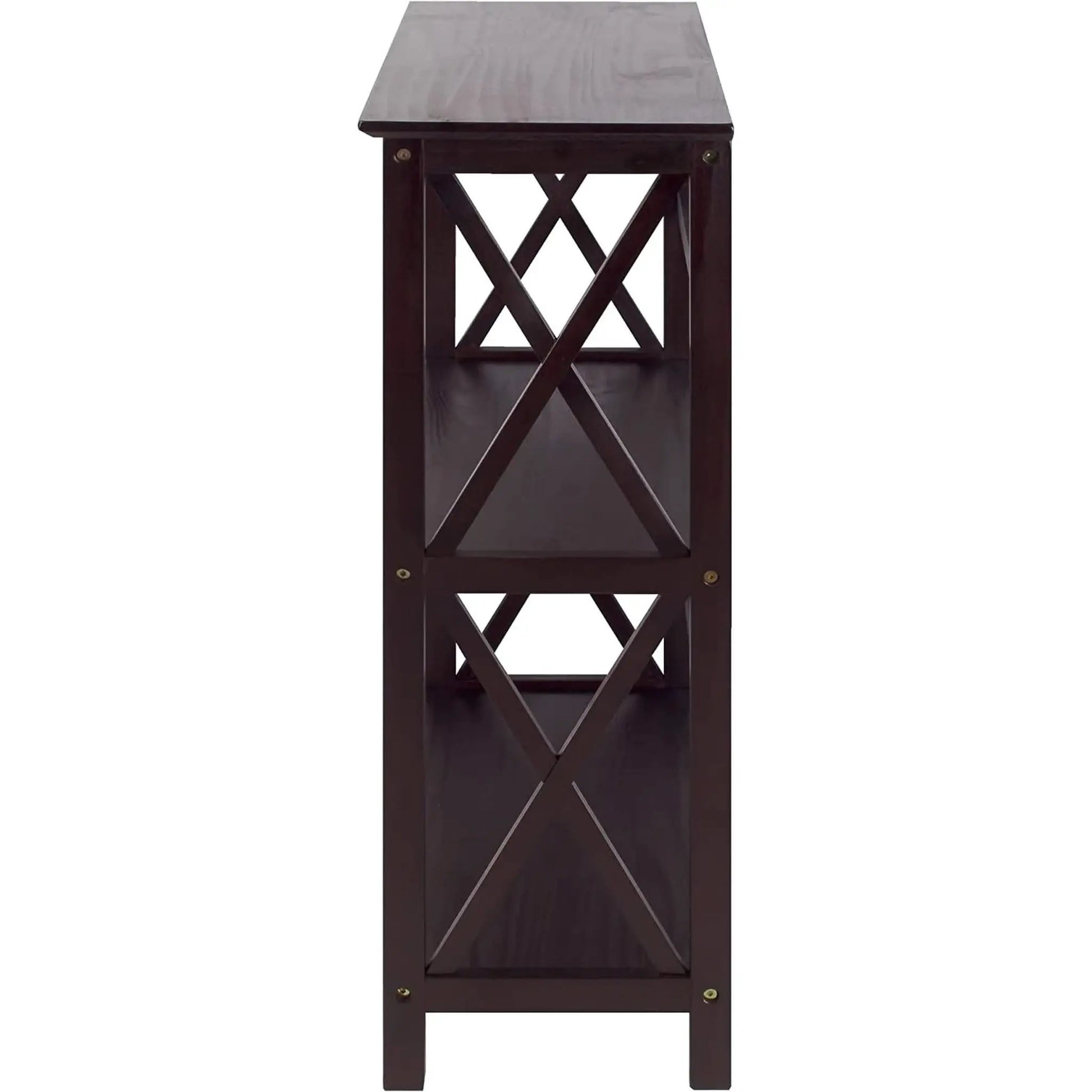 Three-Shelf Solid Wood Bookcase For Home Office Storage from PriceLows™