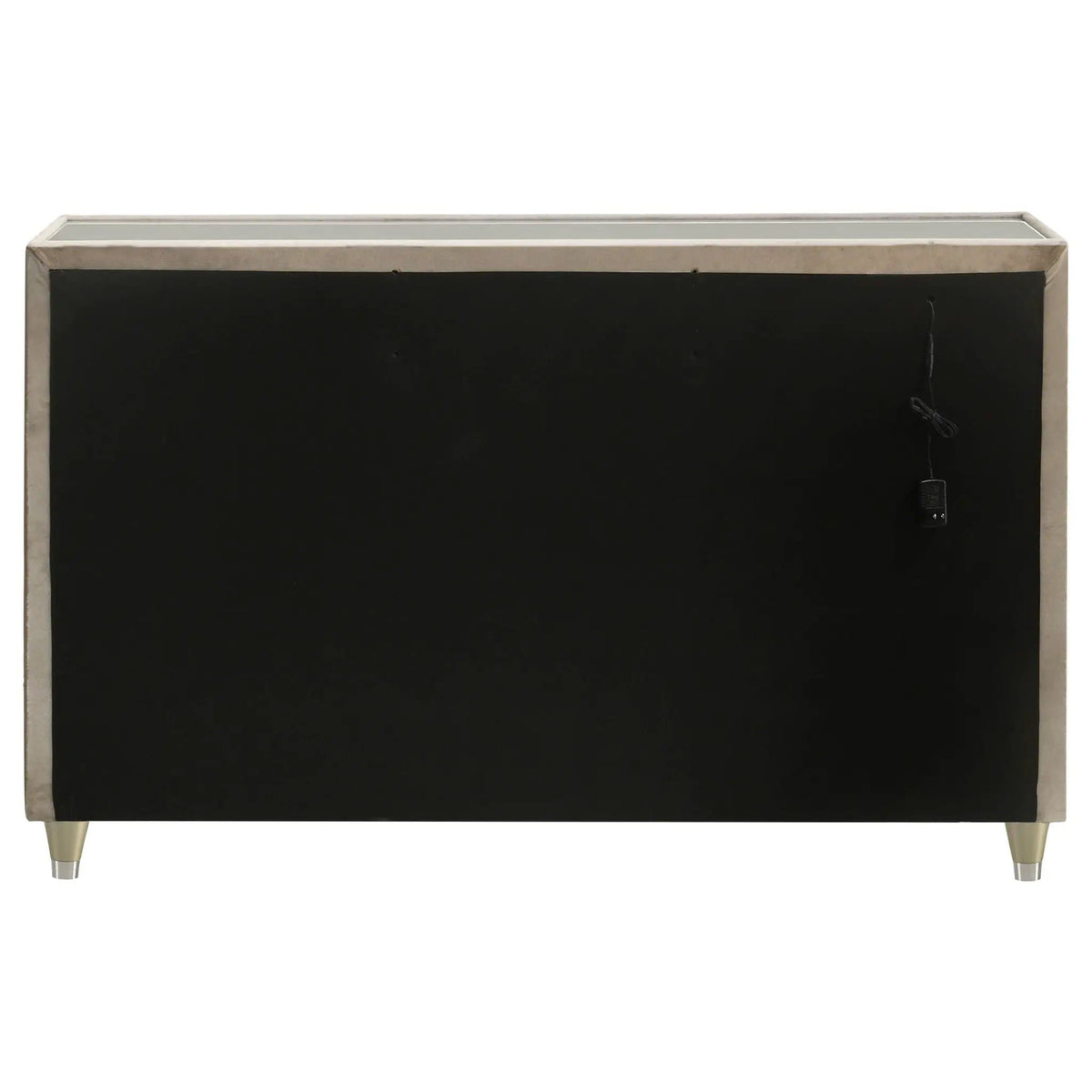 Lorient 8-drawer LED Bedroom Dresser Cabinet Ivory and Camel | 60.5 x 16 x 38.25 in | Rubberwood & Velvet | Bedroom