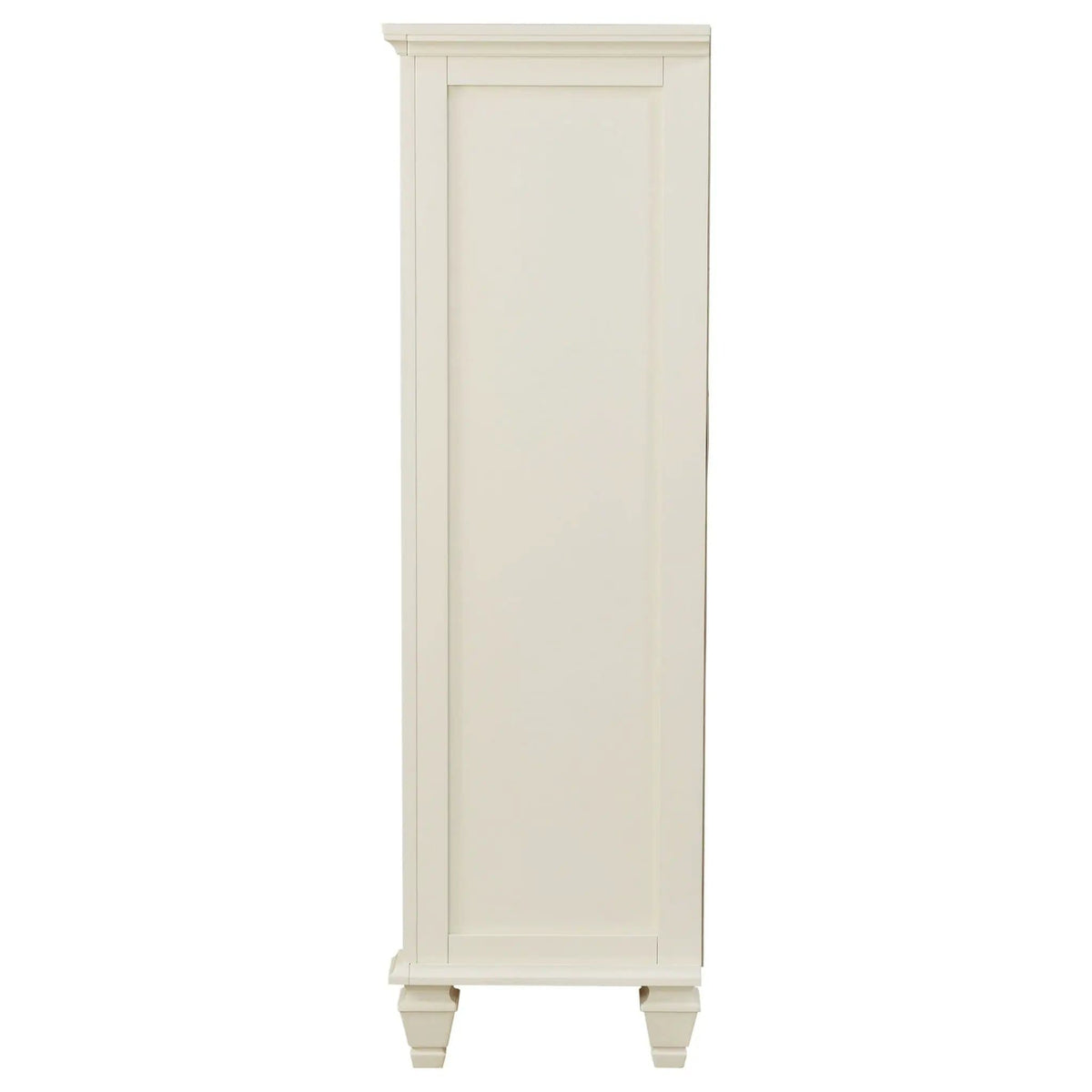 Sandy Beach 5-drawer Bedroom Chest Cream | 36.25 x 18.5 x 53.25 in | Rubberwood & Engineered Wood | White