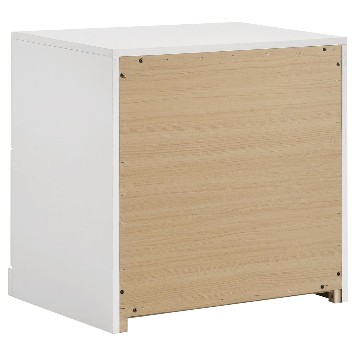 Ines 2-drawer Nightstand Bedside Table White High Gloss | 23.5 x 17 x 23.25 in | 2-Drawer | Bedroom
