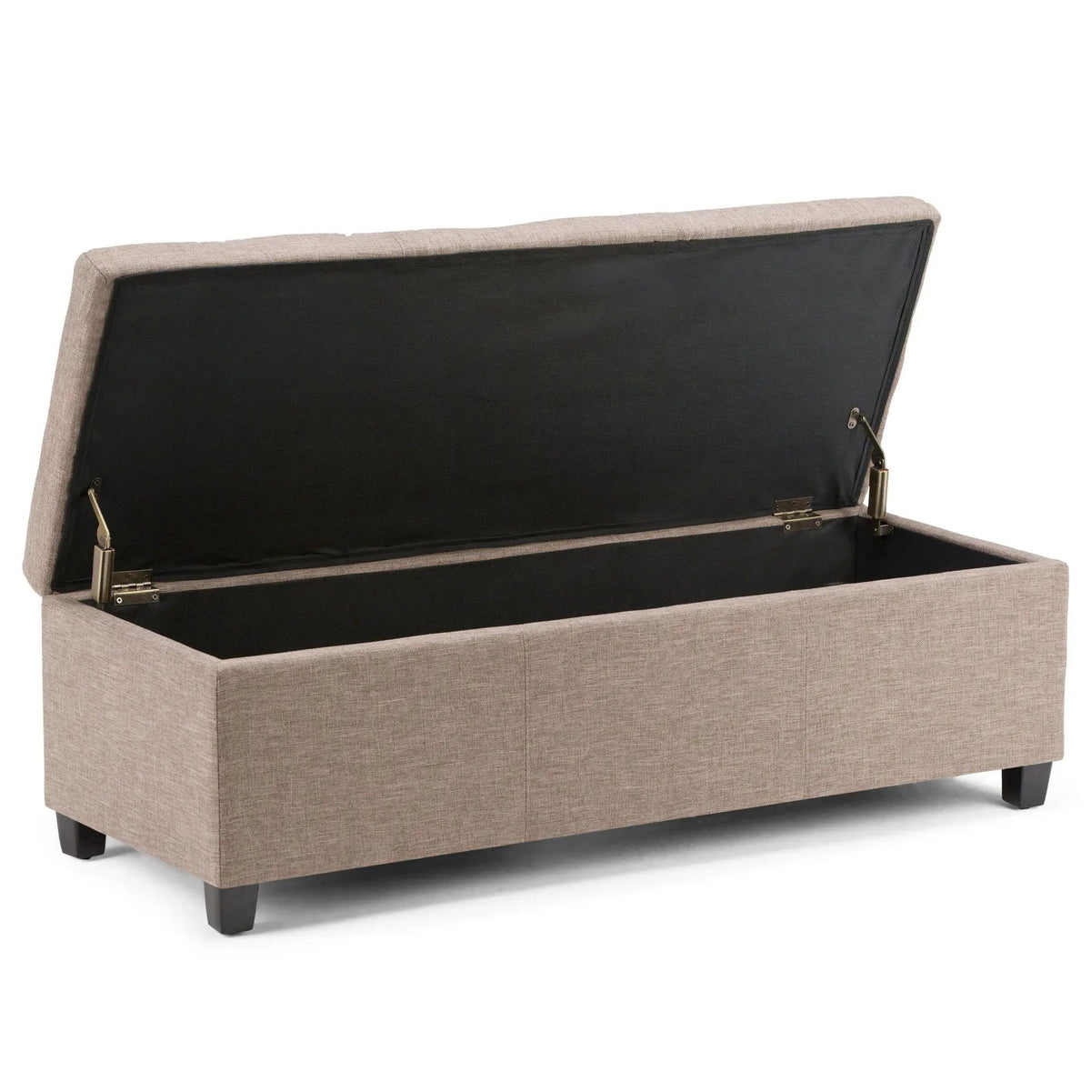 Storage Ottoman Bench | Solid Wood Frame | High Density Foam