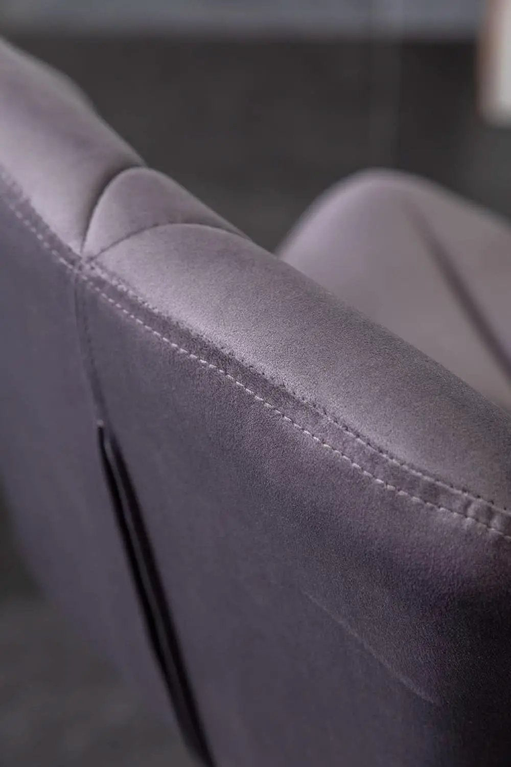 Breni Velvet Diamond Tufted Swivel Adjustable Height Bar Stool Set Of 2 Gray from PriceLows™