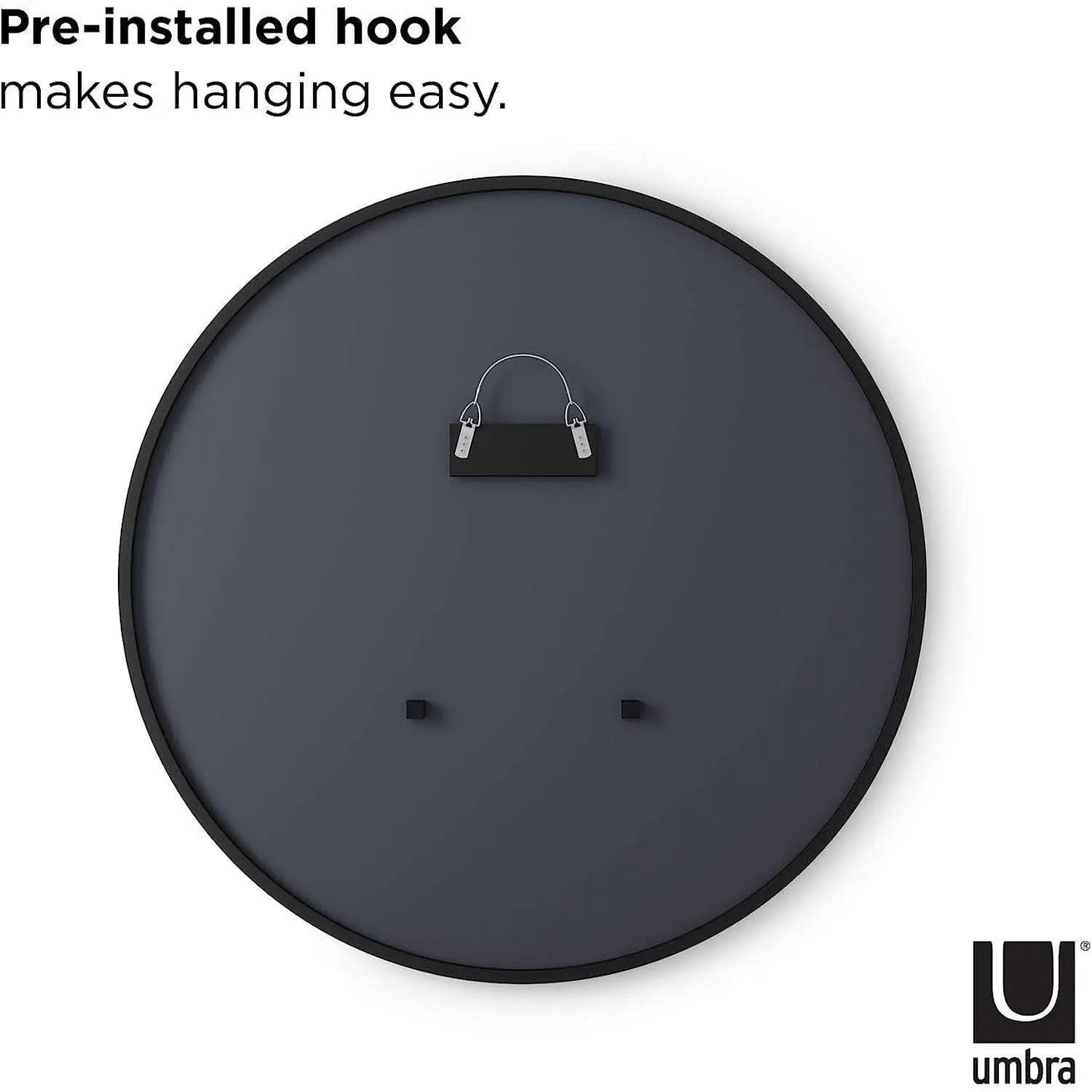 Round Rubber Wall Mirror 37 Inch Diameter With Protective Rubber Frame from PriceLows™