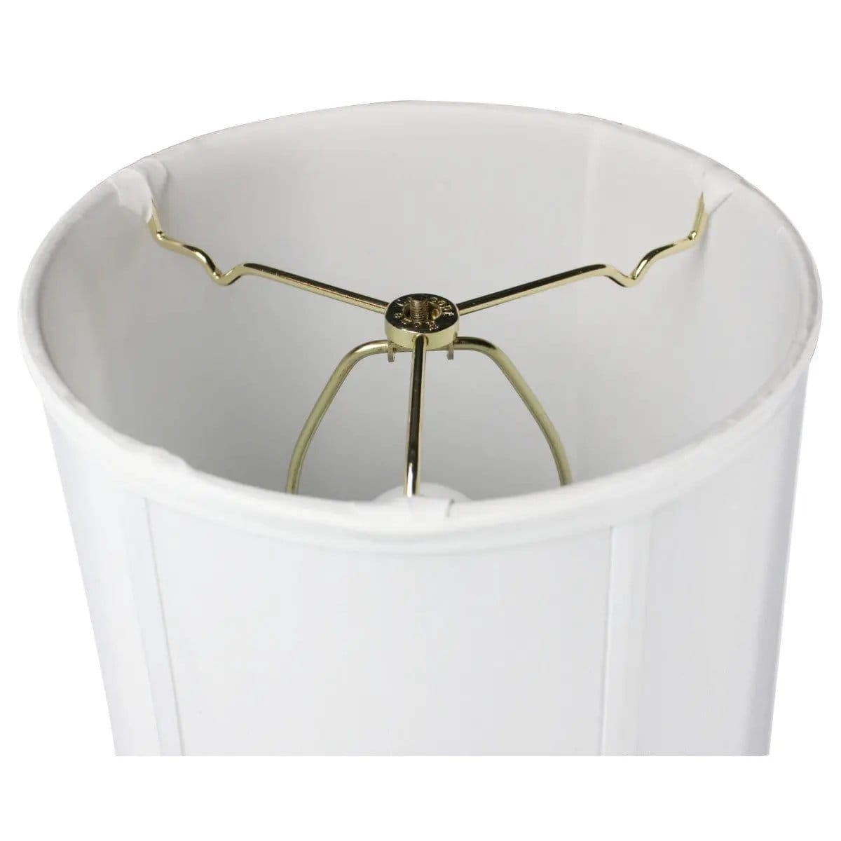 Drum Lampshade | White Linen | Heavy Metal Frame | 10 by 12 In