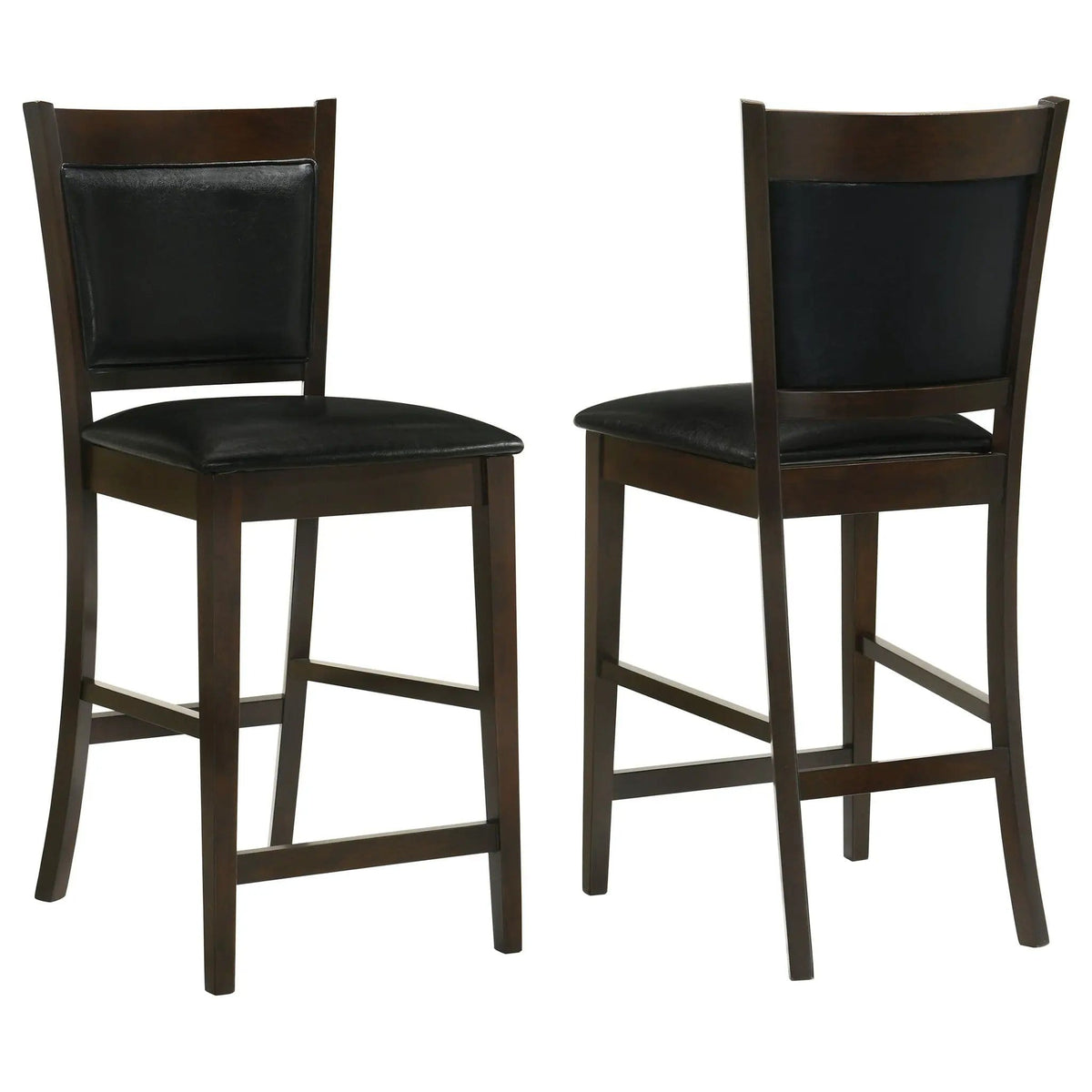 Jaden Upholstered Counter Chair Espresso (Set of 2) Counter Height (24"-27") | 17.25 x 20 x 39.75 in | Rubberwood | Home