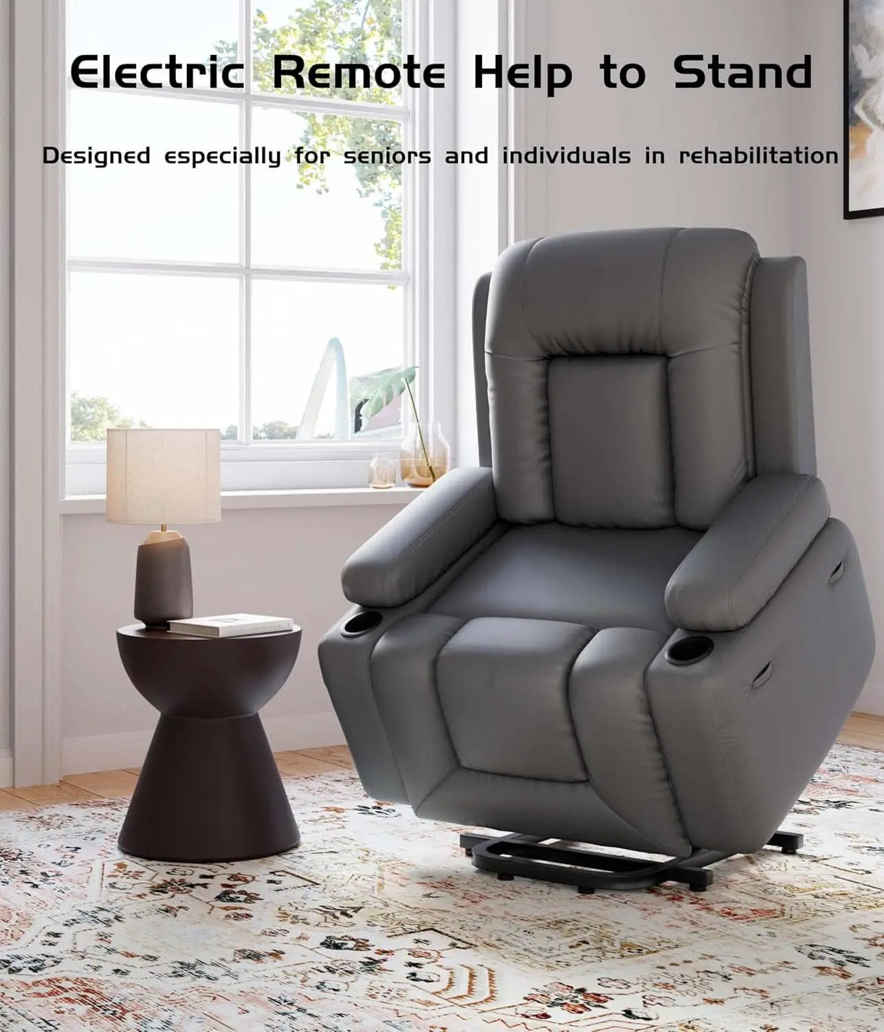 Power Lift Recliner Chair With Heat And Massage For Seniors from PriceLows™