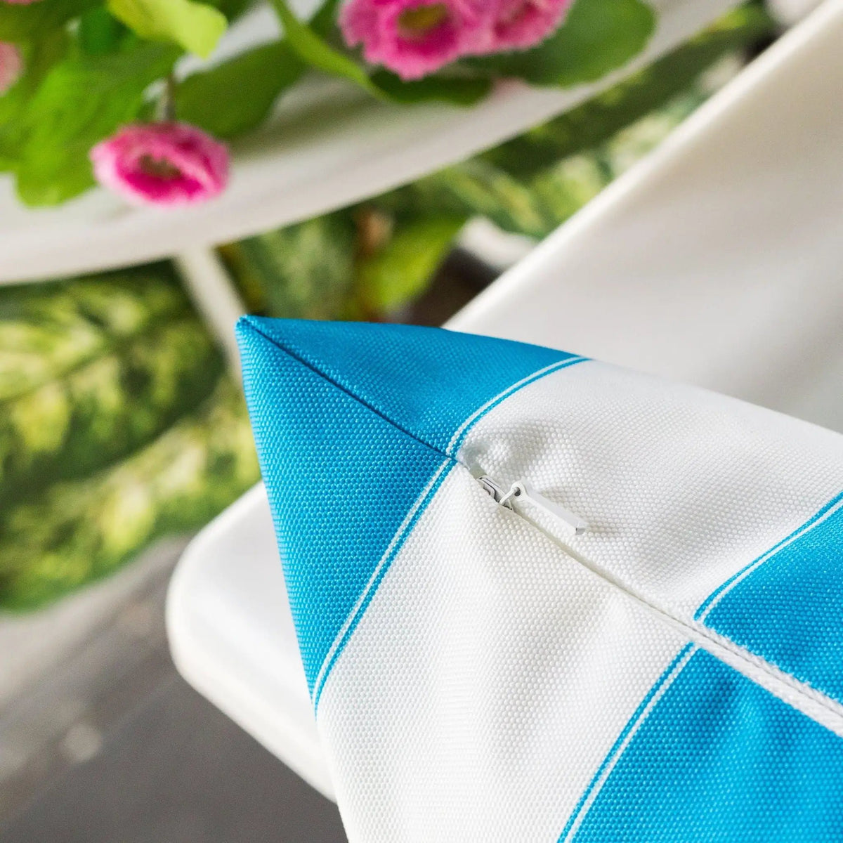 Horizon Stripe Pillow | Outdoor And Indoor Use | Water-Resistant Fabric | Removable Cover