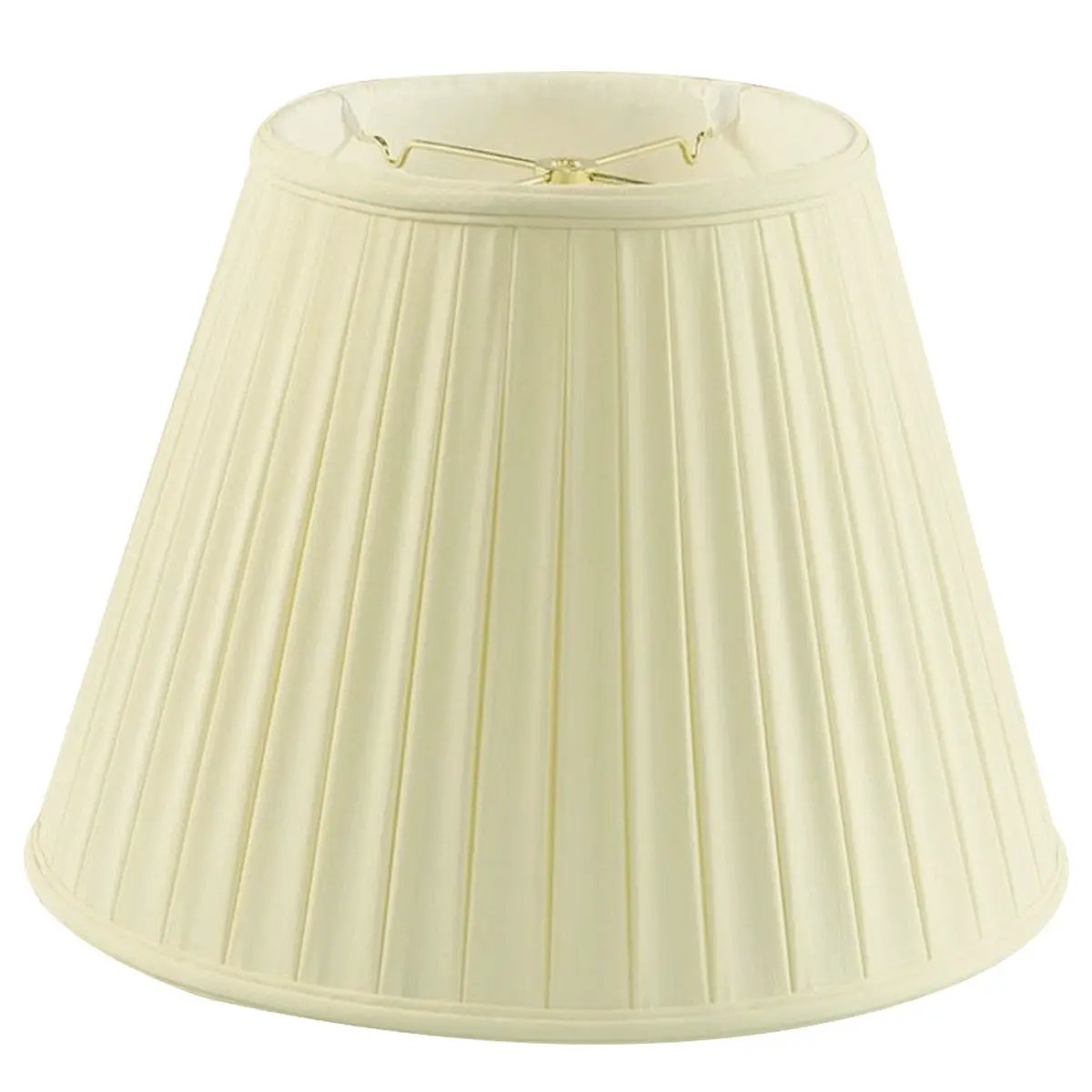 Lamp Shade | Empire Box Pleat | Egg Shell Shantung | 18 By 14 Inch