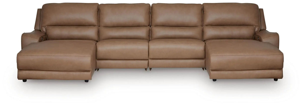 DeepWakes Power Reclining Sectional | Chaise Included | Ultra-Stylish Design | 130 Inch Length