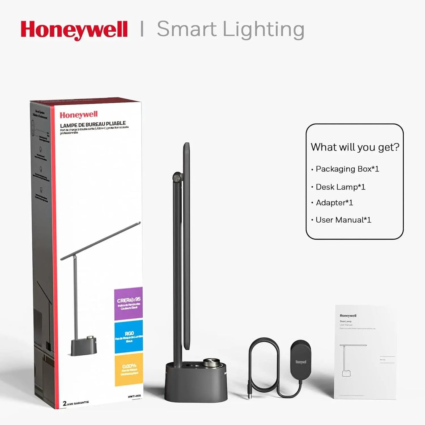 Sunturalux LED Desk Lamp USB Ports Stepless Dimming Black from PriceLows™
