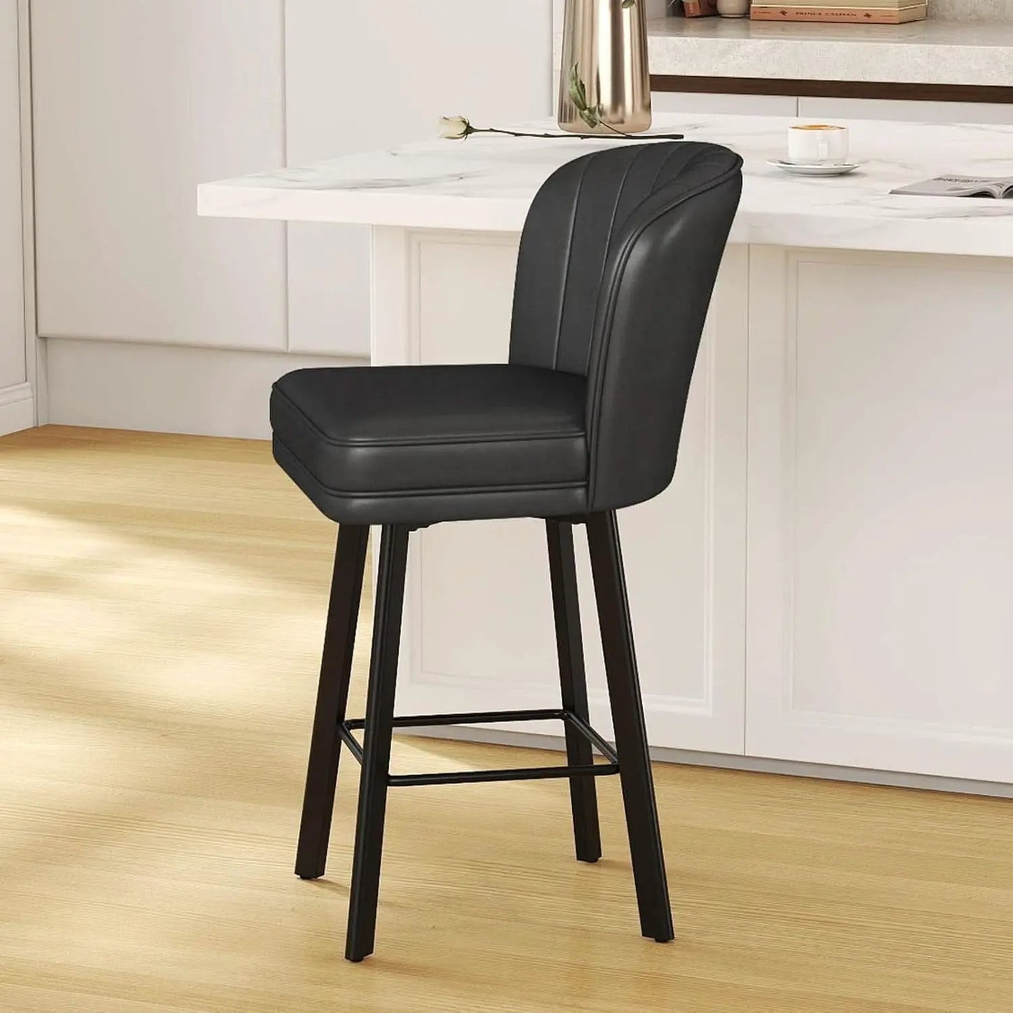 Modern Swivel Counter Height Bar Stools Set of Four from PriceLows™