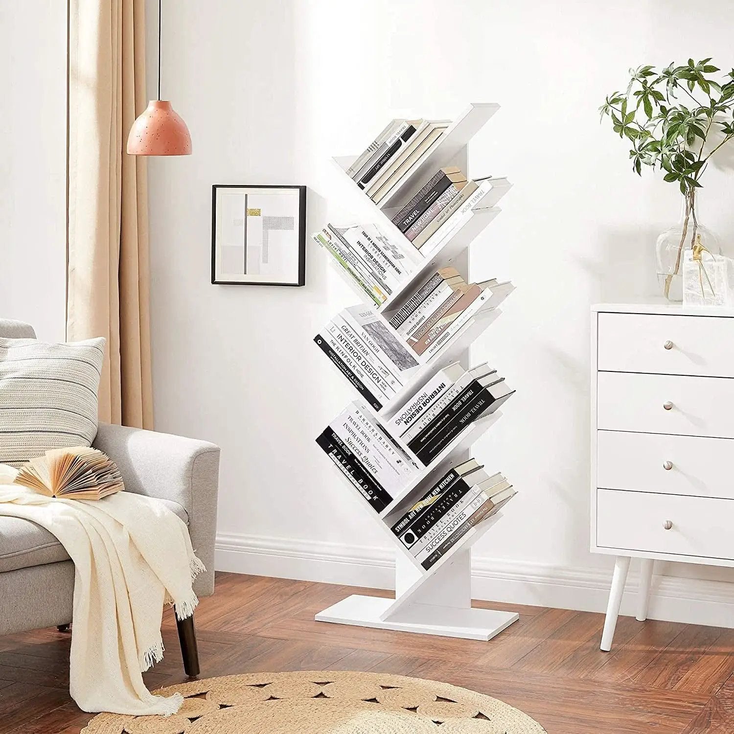 Tree Branch Bookshelf 8 Tier For Small Spaces Home Office from PriceLows™