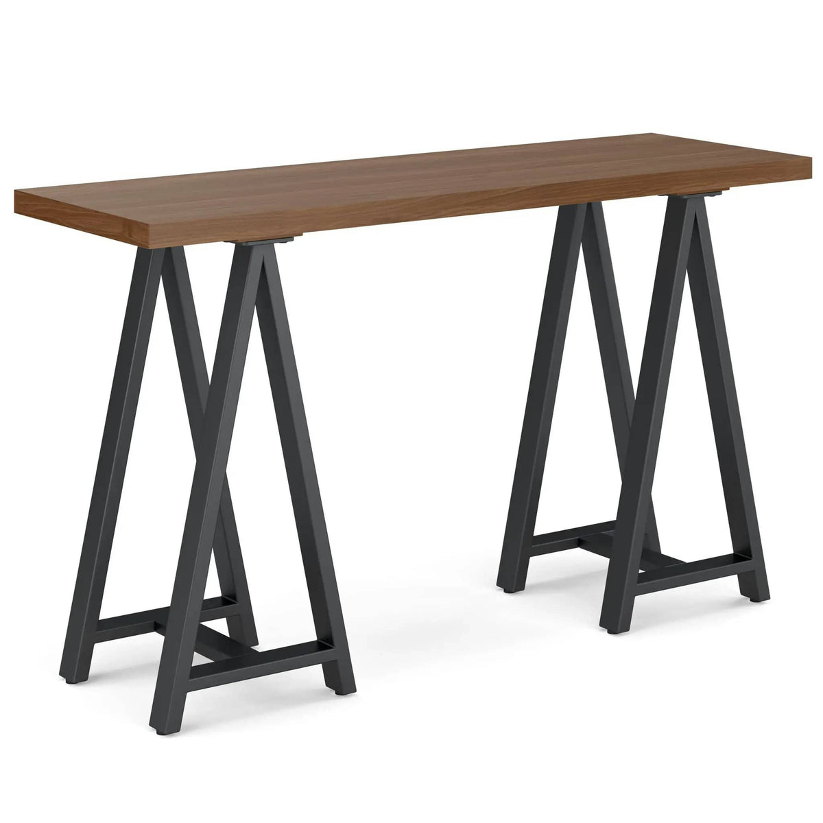 Sawhorse Handcrafted Solid Table | 2 Pieces | Metal | Living Room