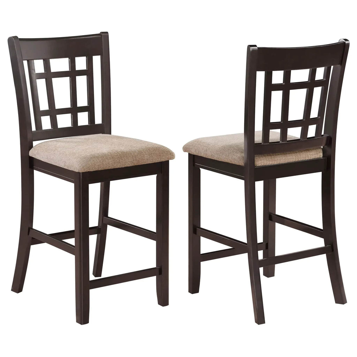 Lavon Wood Counter Height Dining Chair Tan and Espresso (Set of 2) Counter Height | 18.5 x 20.25 x 41.25 in | Wood | Dining Room